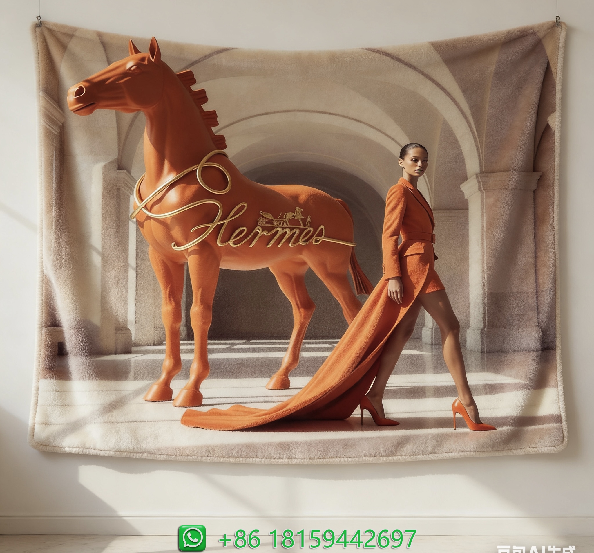 Hermes Throw Blankets